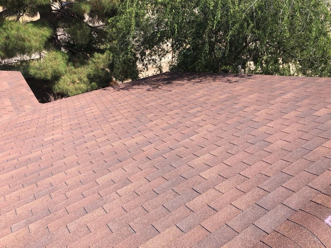 Completed asphalt shingles roof in Sanderson, TX by 5 Star Roofing