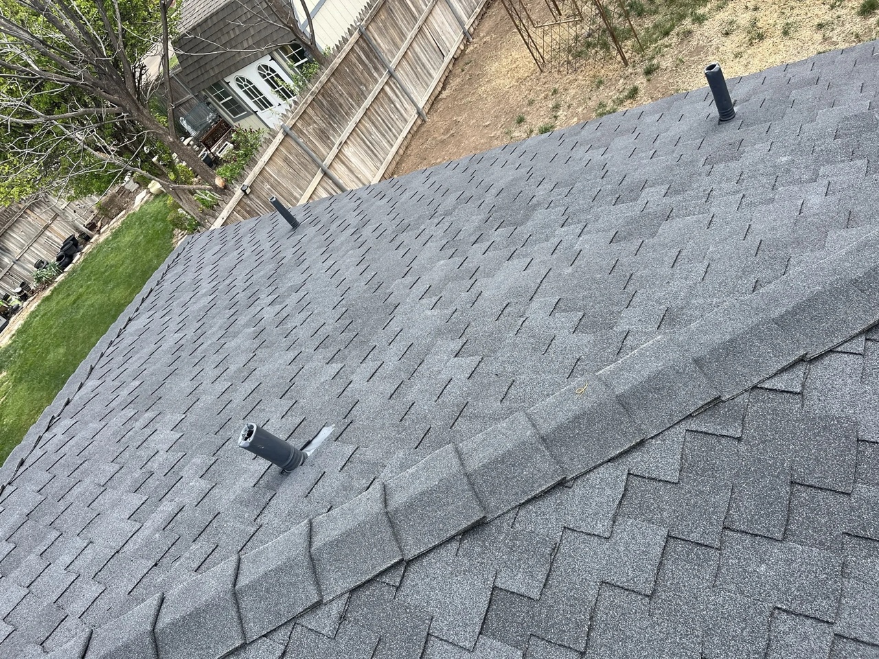 Completed asphalt shingles roof in Amarillo, TX by 5 Star Roofing